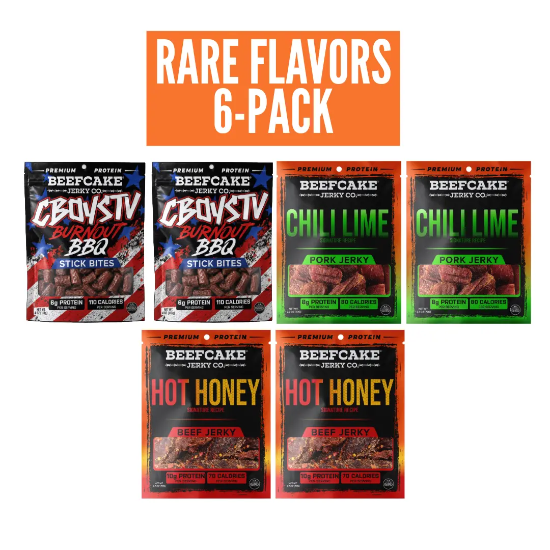 TikTok Exclusive RARE FLAVORS 6 Pack Pork and Beef Jerky Combo