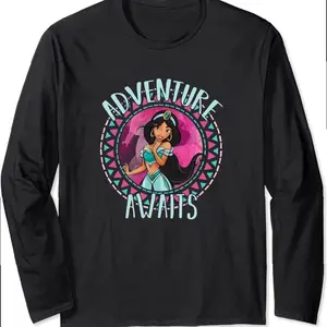 Aladdin Jasmine Adventure Awaits Circle Long Sleeve T-shirt