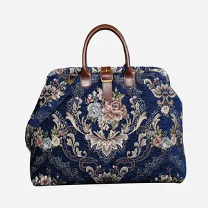 Floral Blue Mary Poppins Weekender