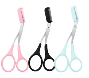3PCS Eyebrow Trimmer Scissors Kit with Comb Precision Brow Shaping Grooming Tool for Men & Women