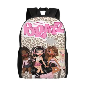 BRATZ Backpack Trendy Print Student School Bag 17 Inch Laptop Travel Rucksack Lightweight Water-Resistant Durable for Boys Girls Men and Women Ideal Gift