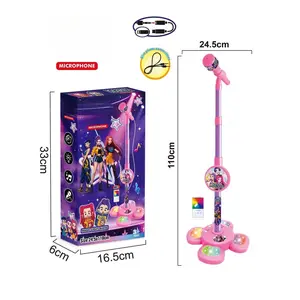 Super cool children's microphone toy,Singing Machine Toy, Music Toy for Kids , Karaoke Machine Toy with Light,Birthday Gift for for boys and girls boost confidence Portable LED