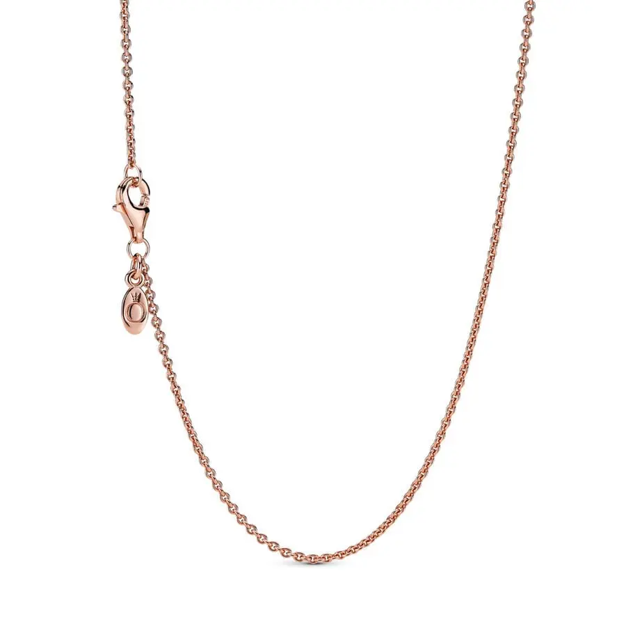 PANDORA Festive Bell Necklace Gift Set, 14-karat Rose Gold-Plated Holiday Heart Charm with Star Hearts Cutouts on a Cable Chain for Adults, Festive Bell Charm, Heart Shaped Cut Outs