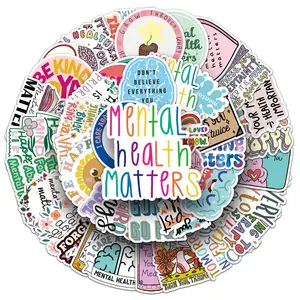 Cartoon Letter Pattern Graffiti Sticker, 50pcs Decorative Sticker for DIY Scrapbook Water Bottle, Letter Stickers