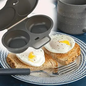 Easy Clean Microwave Omelette Maker - Non-Stick, 2 Cups Round Omelette Maker, Easy to Clean, Perfect Shape, Quick Preparation, Healthy Cooking Gadget for Kitchen and Restaurant