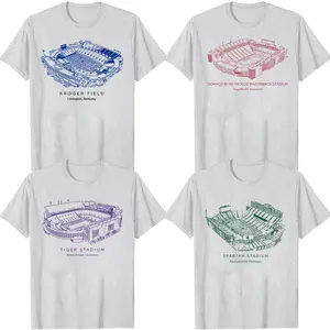 University Football Stadium T-Shirt Unisex Game Day Football Shirt for Men and Women Gift for Football Fans Dad Mom Husband Boyfriend Girlfriend