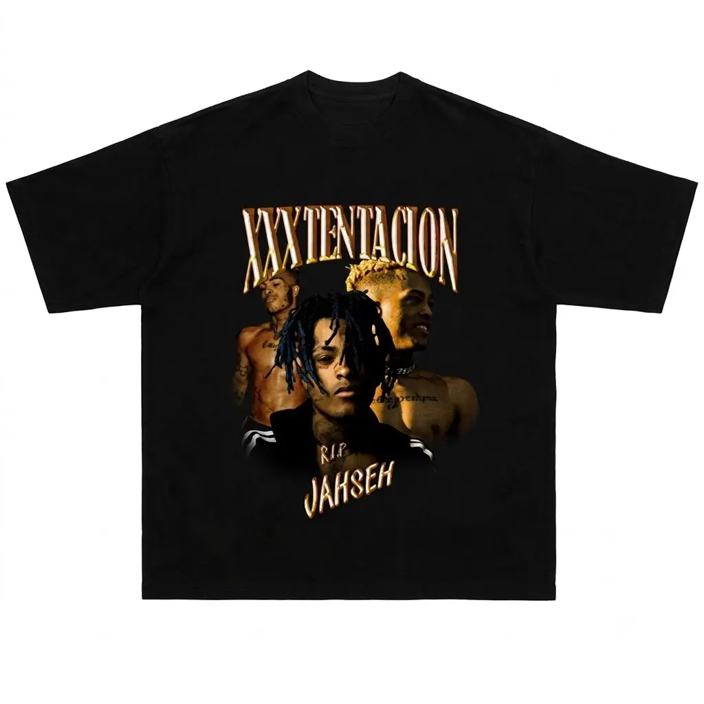 XXXTentacion Portrait Art T Shirt Gift For Fans Alternative Hip Hop Tee