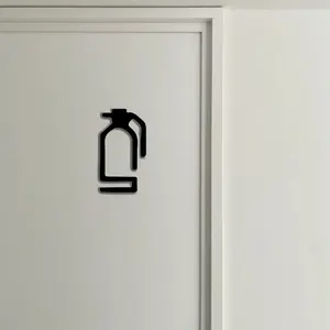 Sleek and Sturdy Acrylic Fire Extinguisher Sign - Essential for Offices, Warehouses, Retail Stores and All Safety - Conscious Spaces.Decorative Sign