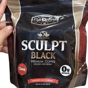 Sculpt Black Premium Coffee Infused with Reishi 75mg 0g Sugar Black Coffee e Beverage