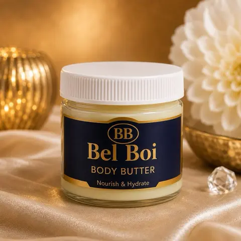 20ml sample Belboi Body Butter - Nourishing & Hydrating Skincare Set for Soft & Smooth Skin with Saddlewood Oil and Shea Butter