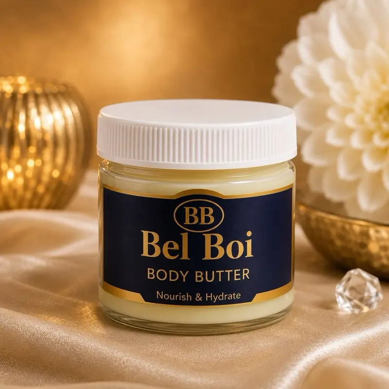 20ml sample Belboi Body Butter - Nourishing & Hydrating Skincare Set for Soft & Smooth Skin with Saddlewood Oil and Shea Butter