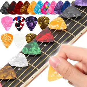 18/36/72pcs 0.5mm ABS Guitar Picks, Durable Smooth Plectrums for Acoustic Guitar, Electric Guitar, Bass & Ukulele, Professional Premium Musical Instrument Accessories for Practice, Performance, Recording