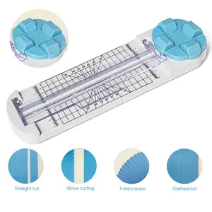 4-in-1 Paper Cutter & Trimmer for Straight, Wave,Perforated & Creasing | All-in-One Scrapbooking Tool for CraftPaper, Cardstock, Photos, Cards, Labels | Professional &Portable Paper Cutting Machine