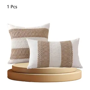 Bohemian Woven Pattern Pillow Cover, New Home Sample Room Farmhouse Decor, Office Living Room Bedroom Bedside Cushion Case