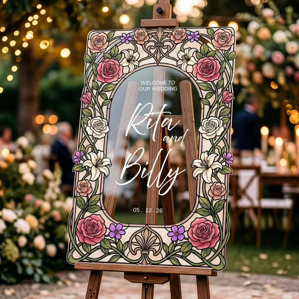 Roses Wedding Sign