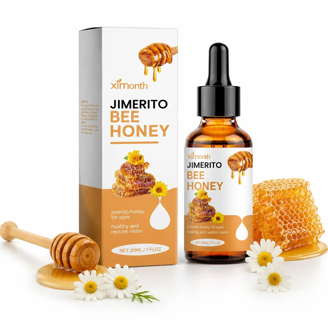 Natural Propolis & Honey Eye Drops (2-Pack, 30ml/Bottle) - Premium Daily Care Hydrating Toxin-Free Formula, Relieves Dryness, Reduces Fatigue, Supports Vision Health for Office Workers, Hydrating Eye Treatments, Toxin-Free Eye Treatments