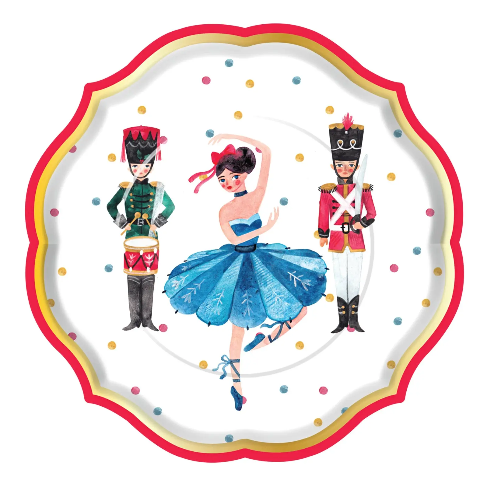 Whimsical Nutcracker Paper Dinner Plate/8pk