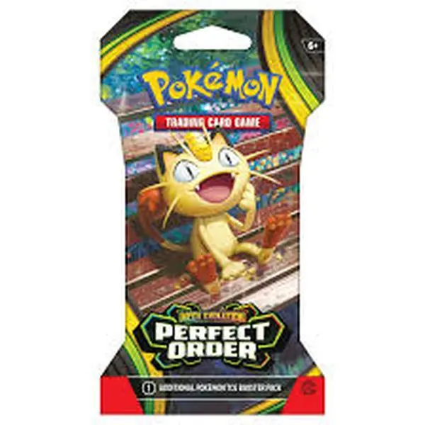 Pokémon TCG Mega Evolution—Perfect Order ME03 Sleeved Booster Pack - Authentic Sealed Trading Card Pack with Sleeved Format, Cardboard Guard Packaging, Trading Card Protection