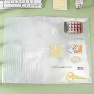 PVC Plastic Secure Snap Organiser Bags, A3/A5 Sizes, Receipt-Fit Plain White Office Postal Supply Bags