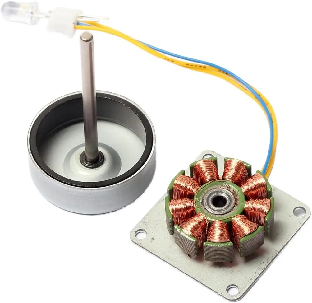 Micro 3 Phase AC Mini Hand Brushless Motor Generator Model Science Experiment Teaching Aid Kit DIY