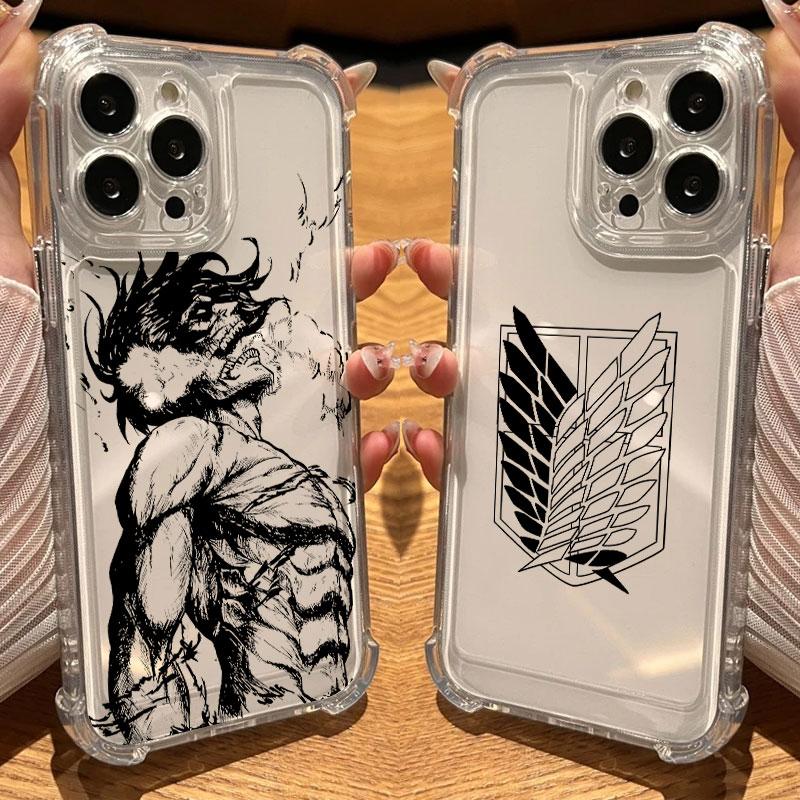 Anime Attack On Titan Hot Cool Phone Case Clear For iPhone 17 16 14 15 11 12 13 Pro Max 16E 16 Plus 17 Air Soft Shockproof Cover
