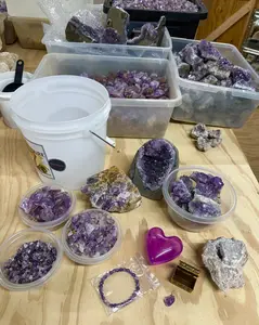 AMETHYST ONE GALLON NATURAL CRYSTAL MINING BUCKET