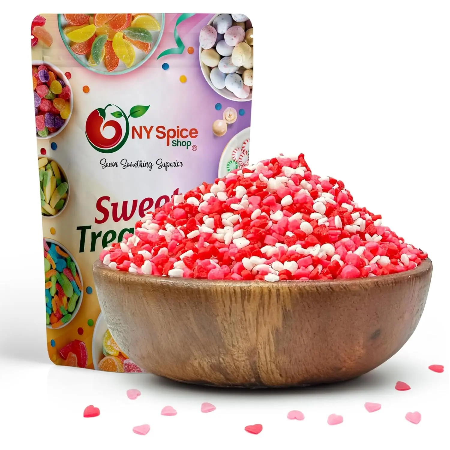 NY Spice Shop Multicolored  Mini Heart Valentine's Day Baking Cupcake Cake Decoration - Confetti Sprinkles, Cake, IceCream & Donut Colorful Burst Pastel Cookies