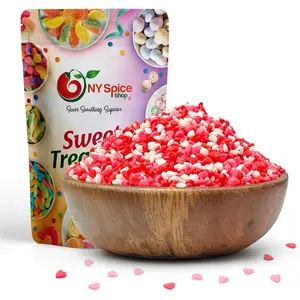 NY Spice Shop Multicolored  Mini Heart Valentine's Day Baking Cupcake Cake Decoration - Confetti Sprinkles, Cake, IceCream & Donut Colorful Burst Pastel Cookies