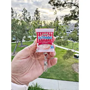 Strawberry  PB Sandwich badge reel | PB Sandwich | Strawberry Jelly sandwich Badge holder | Retractable | Interchangeable |