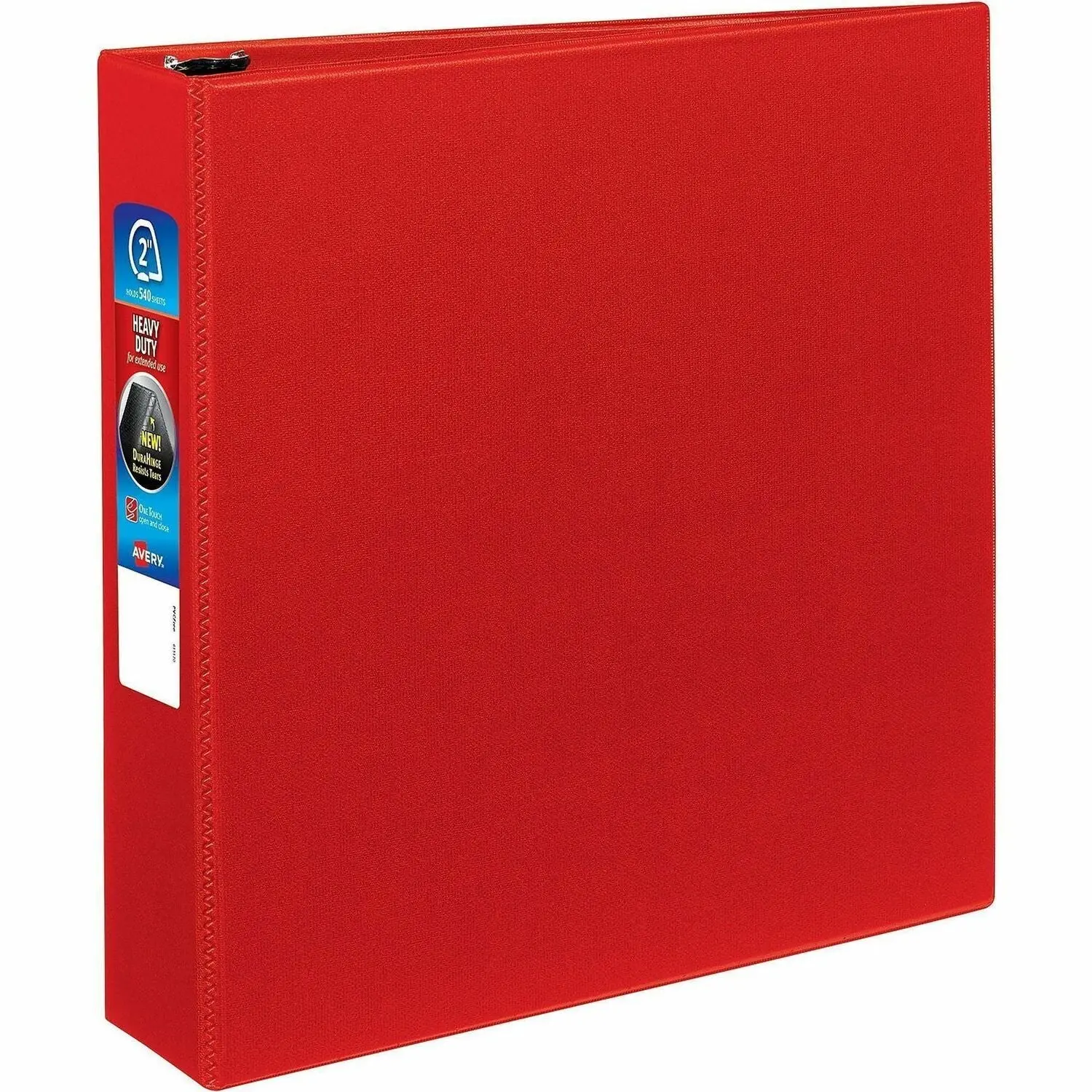Avery Heavy-duty Binder - One-Touch Rings - DuraHinge, Red, 8 1/2" Width x 11" Length, AVE79582