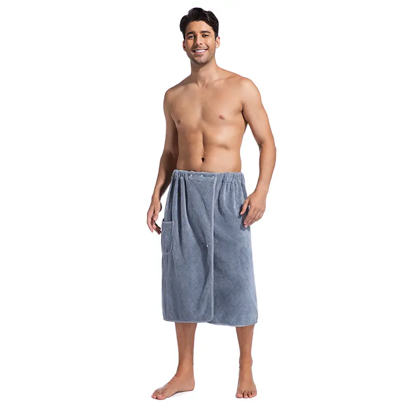 Men's increased bath towels (Ouhua gray)