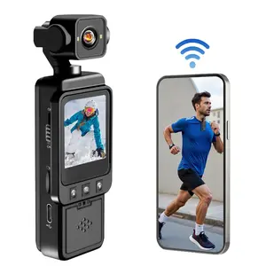 1080P Handheld Action Camera,Wearable Body Camera,Sports Camera,180° Rotation Lens,Full-Color Night Vision,6x Digital Zoom Vlog Camera,Motion Detection Auto Recording,Loop Recording,For Traveling Hiking Cycling