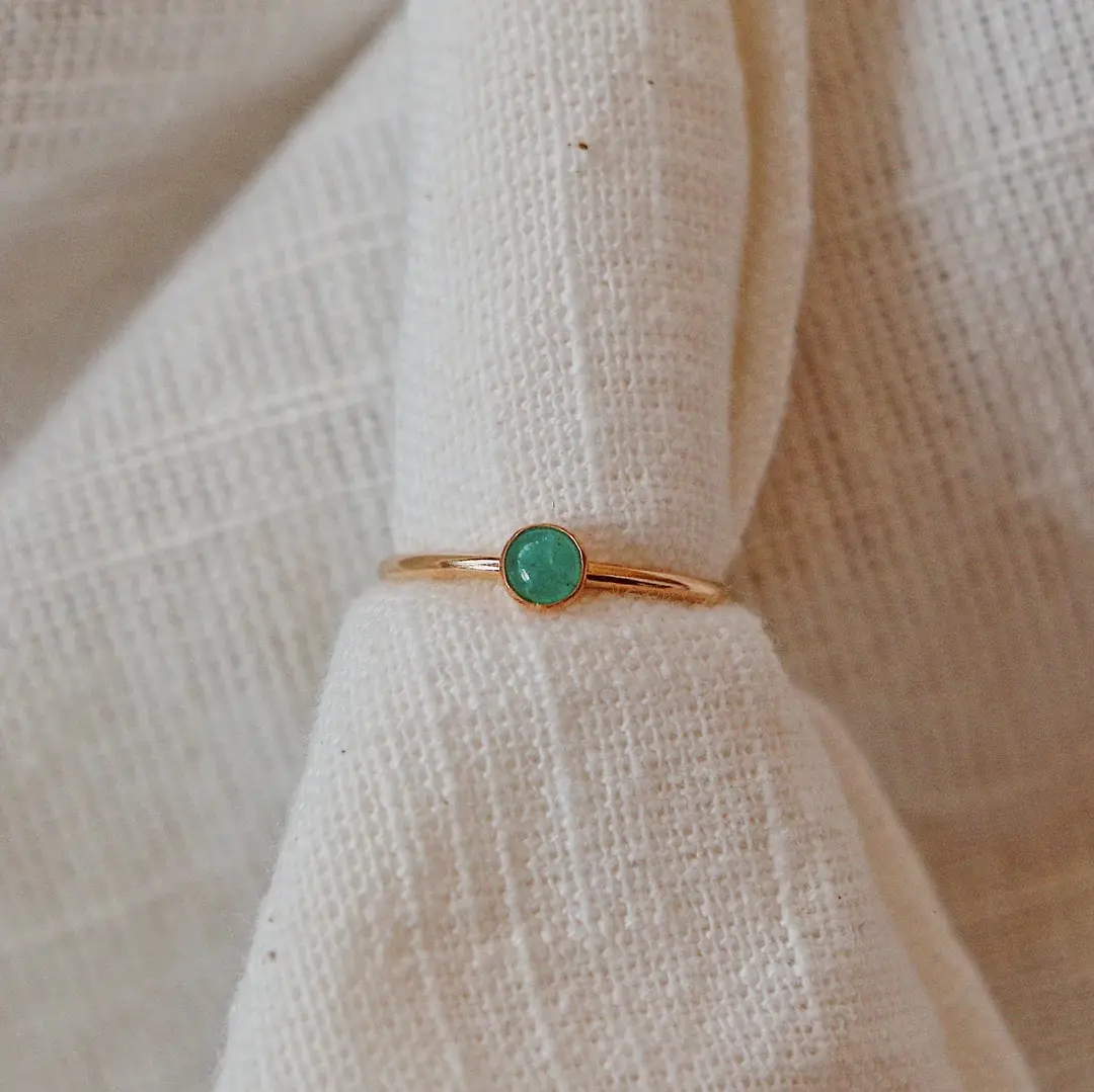 May Birth Month Crystal Ring | Natural Crystal Rings