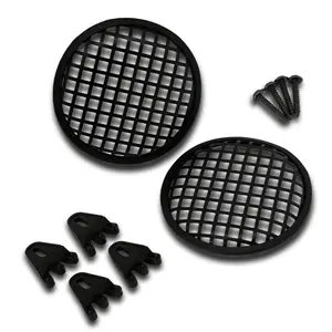 5" Speaker Grill Cover Pair, Heavy Duty Metal, Waffle Mesh