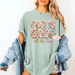 Bella Canvas T-Shirt with DTF Transfer Super Cute "Good is Good" Design in Various Colors and Sizes Comfortable Material Easy Care