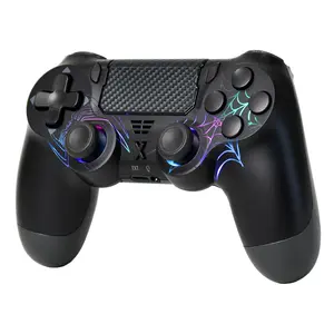 Wireless Controller for PS4 - RGB LED Controller for  4/Pro/Slim/PC with Battery,Adjustable RGB,Dual Vibration,6-Axis Gyro,Built-in Speaker Game controller