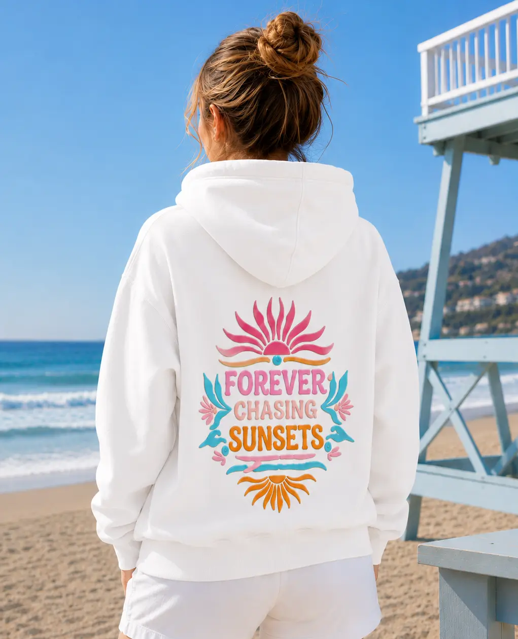 FOREVER CHASING SUNSETS SURF BO HOODIE
