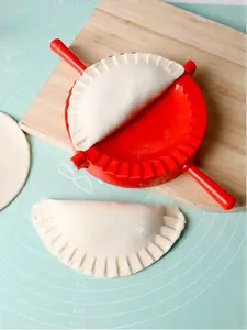 1pc Large Red Plastic Dumpling Mold, Pastry Pressure Mold, Suitable For Baking Tools