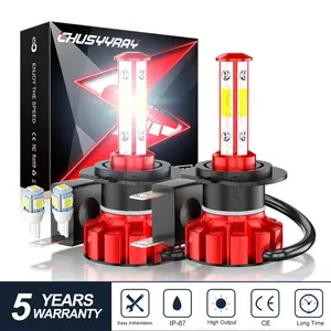 2x Super Bright 9005/HB3 9006/HB4 H11/H9/H8 H7 LED Headlight Bulbs Conversion Kit High Low Beam 6000K White