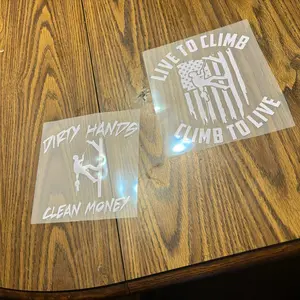 Tree climber, blue collar vinyl vehicle decals Truck Accessories