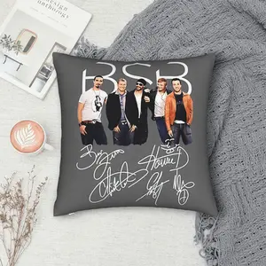1PC Backstreet Boys double-sided printed pillowcase, retro music decoration suitable for bedroom, sofa, office, car