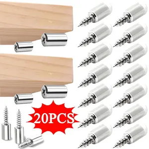 Lots Cross Self-tapping Screw with Rubber Sleeve Wardrobe Cabinet Laminate Support Glass Hard Nonslip Partition Nail Hardware
