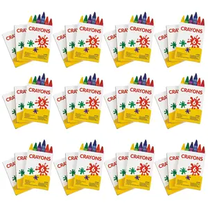 2 3/4" Bulk 288 Boxes of Crayons - 6 Colors per Box