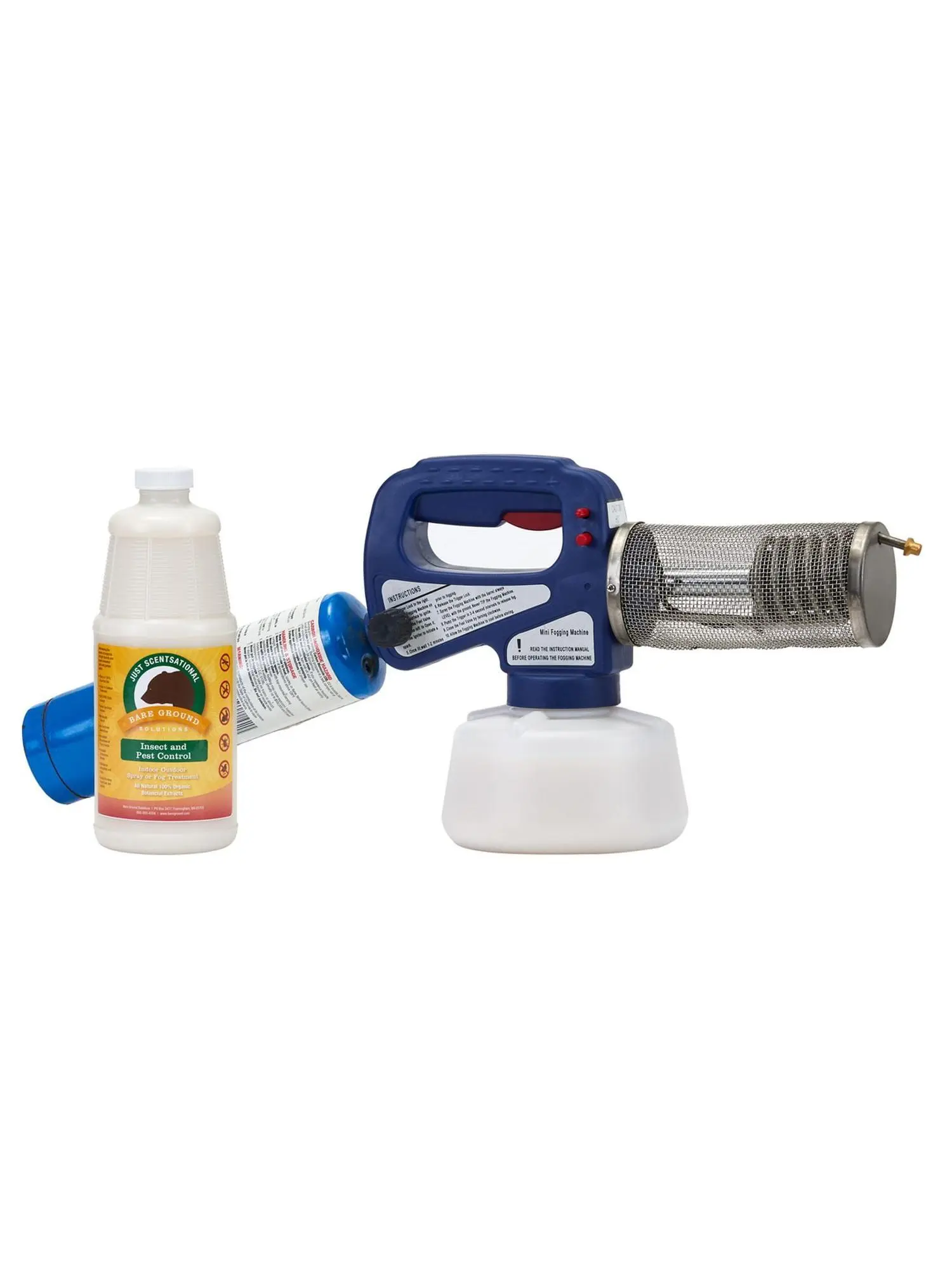 Bare Ground GARFOG-1Q Garscentria Fogger Kit Set - Outdoor Home Improvement & Garden Spray Tool for Effective Insect Control (Mosquites, Ticks), with Concentrated Garlic Liquid, Essential Oils, 10oz/gal, 9 lbs Capacity, Broad Spectrum