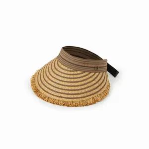 Cider STRIPED WIDE BRIM STRAW HAT