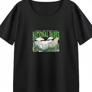 S-6XL National Parks Protect and Preserve Graphic Tee | Vintage Nature Mountains Hiking T-Shirt | Retro Outdoor Camping Top for Men & Women KT1228