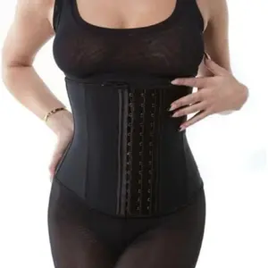 Corset Waist Trainer with Hook and Eye Closure for Back Support and Waist Shaping