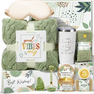 Get Well Soon Gift Baskets for Women Birthday Care Package Relaxing Spa Gift Set Unique Valentines Day Gifts for Her Mom Friends Wife Girlfriend Sister