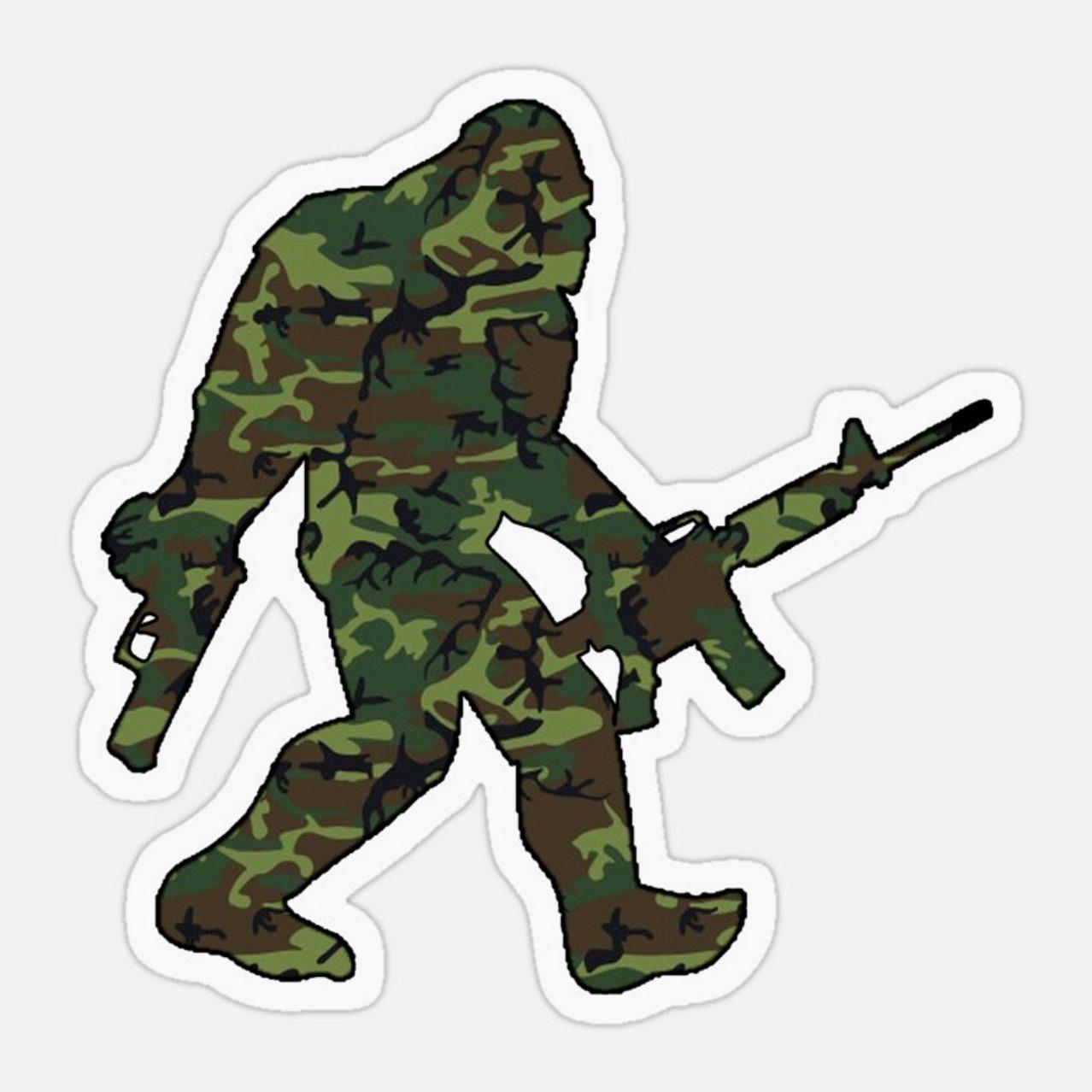 Camo Bigfoot Sticker DHI