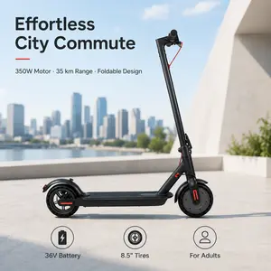 CEMOTO ES05 Foldable Adult Electric Commuter Scooter, 350W Motor, 36V Battery, 22-mi Range, 8.5-Inch Tires